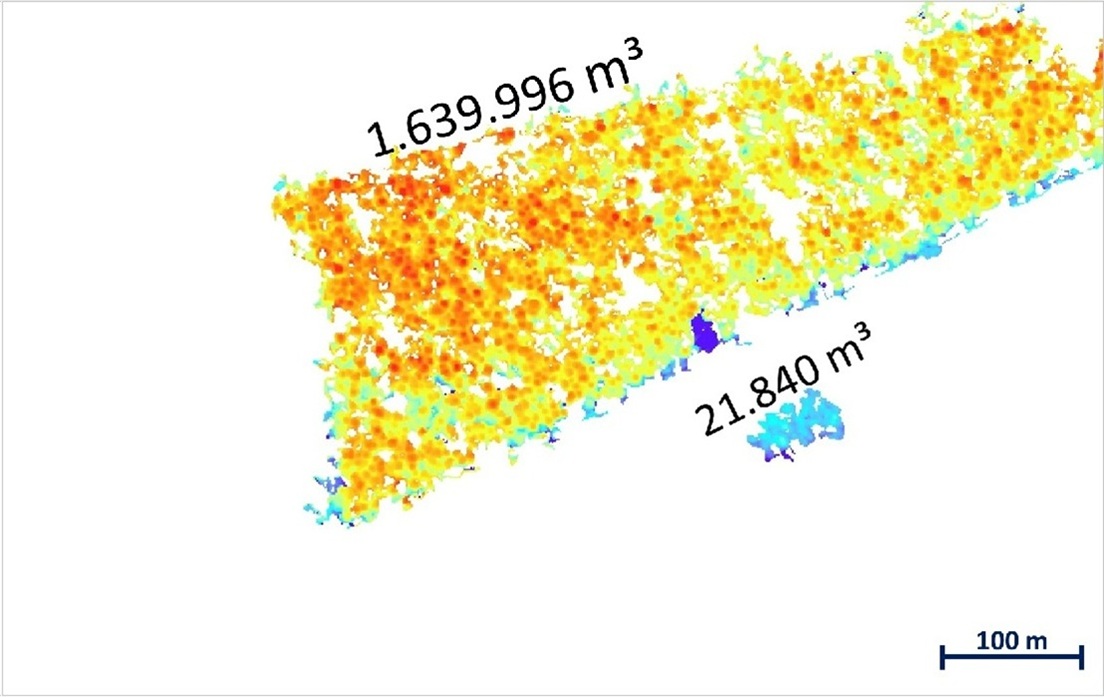 Bestimmung des Biomassevolumens © LVermGeo ST Bestimmung des Biomassevolumens © LVermGeo ST