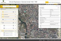 Abb. 3: Geoanwendung „Orte der Repression in Sachsen-Anhalt 1945 - 1989“, Hintergrundkarte: DOP 20 (https://www.geodatenportal.sachsen-anhalt.de/gfds/de/repressionsorte.html, 01.02.2022)