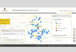 Abb. 1: Badegewässerkarte Sachsen-Anhalt (https://www.geodatenportal.sachsen-anhalt.de/mapapps/resources/apps/badegewaesserkarte/index.html?lang=de, 24.07.2026) Abb. 1: Badegewässerkarte Sachsen-Anhalt (https://www.geodatenportal.sachsen-anhalt.de/mapapps/resources/apps/badegewaesserkarte/index.html?lang=de, 24.07.2026)