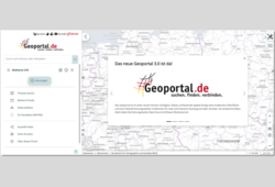 Abb. 2: Die Startseite des Geoportal.de erscheint im neuen Layout, © GDI-DE Abb. 2: Die Startseite des Geoportal.de erscheint im neuen Layout, © GDI-DE