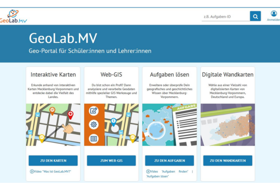 Abb. 2: Startseite des GeoLab.MV (https://www.geolab-mv.de/geolab/, 26.06.2024)