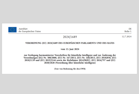 Abb. 2: VERORDNUNG (EU) 2024/1689 DES EUROPÄISCHEN PARLAMENTS UND DES RATES vom 13. Juni 2024