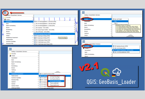 Abb. 1: Der GeoBasis_Loader mit den neuen Funktionen zur aktuellen Version v2.1© #geoObserver [31.08.2026]